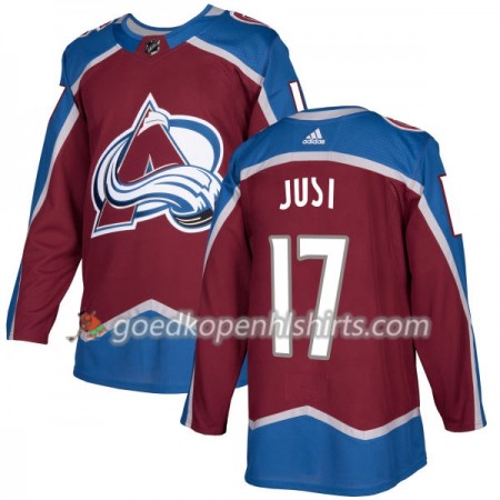 Colorado Avalanche Tyson Jost 17 Adidas 2017-2018 Rood Authentic Shirt - Mannen